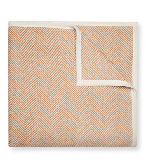 Harborview Herringbone Tan Blanket Family