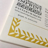 10 Postcards with Patterned Border in Mustard