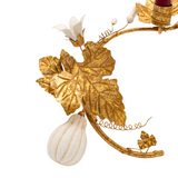 Golden Gourd Leaf Candleholder