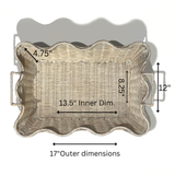 Small Scalloped Tray: Brown