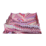 Nesting Scalloped Hand-Marbled Trays in Florentine Pink: Small Tray