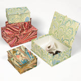 Hand-Marbled Keepsake Box Set in Flatiron Feathers: Small