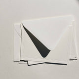 Letterpressed Notecard No. 03 Wavy Natural Border