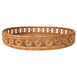 Inna Handwoven Rattan & Glass Tray