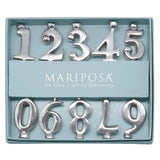 White Candle Number Holder Set