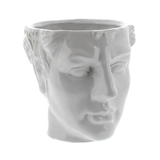 Apollo Ceramic Head White Cachepot