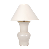29″ Fluted Ivory Beaker Vase Lamp
